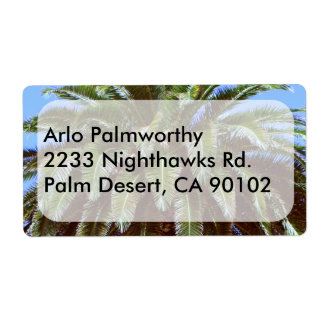 Palm Tree Unique Nature Photograph Label