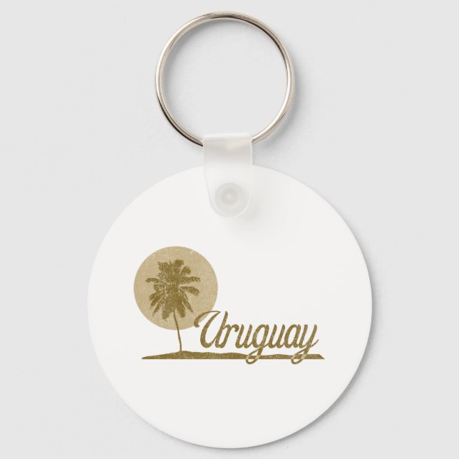 Palm Tree Uruguay Key Ring (Front)