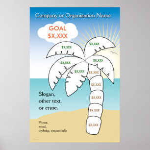 Palm Tree Vacation Target Poster