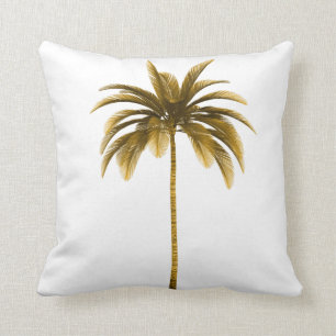 Palm Tree Vintage Brown Tropical Elegant Cushion