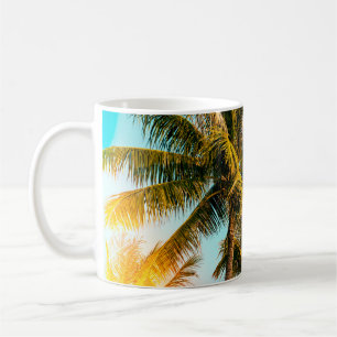 Palm tree - vintage effect style pictures and ligh coffee mug