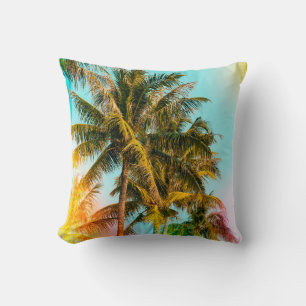 Palm tree - vintage effect style pictures and ligh cushion