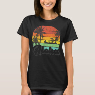 Palm Tree Vintage Retro Summer Vacation Hawaii Alo T-Shirt