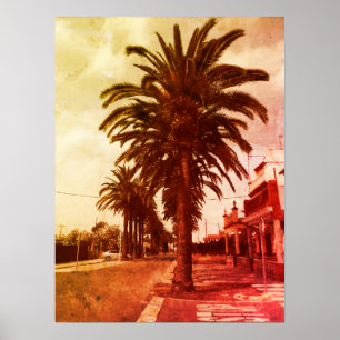 Palm Tree Vintage Style Poster