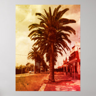 Palm Tree Vintage Style Poster