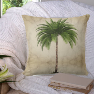 Palm Tree Vintage Tropical Elegant Cushion
