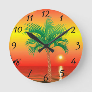 Palm Tree Wall Clock