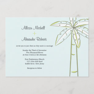 Palm Tree Wedding Invitation