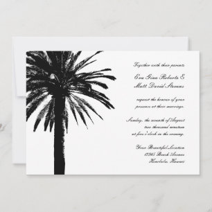 Palm tree wedding invitations Tropical invites