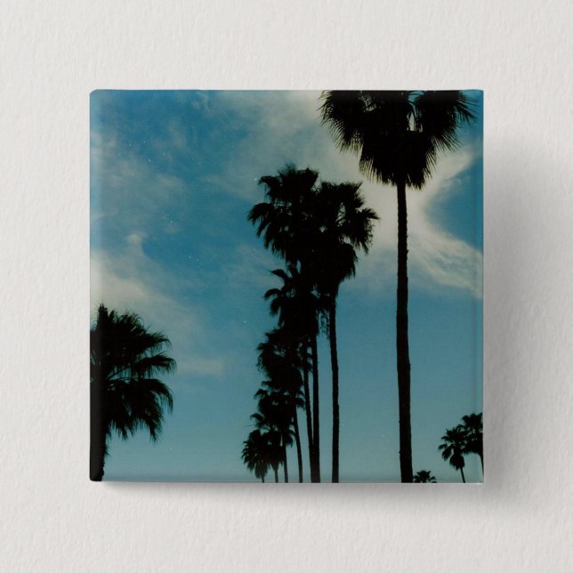 Palm Trees 15 Cm Square Badge (Front)