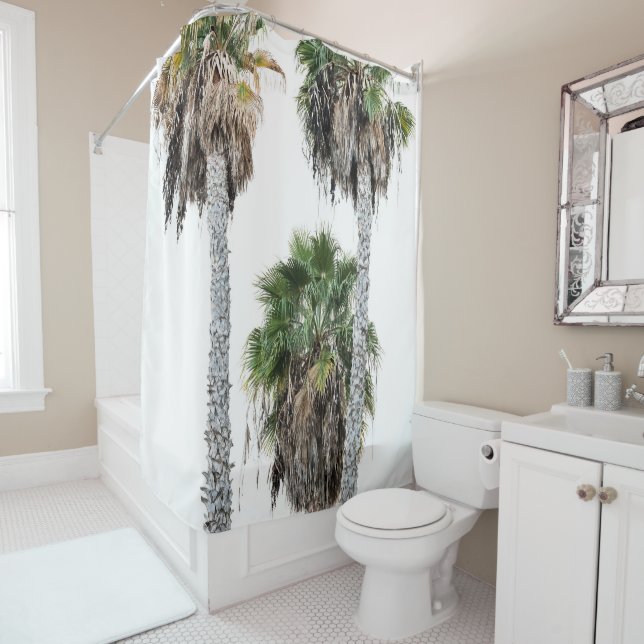 Palm Trees #3 #wall #art  Shower Curtain (In Situ)