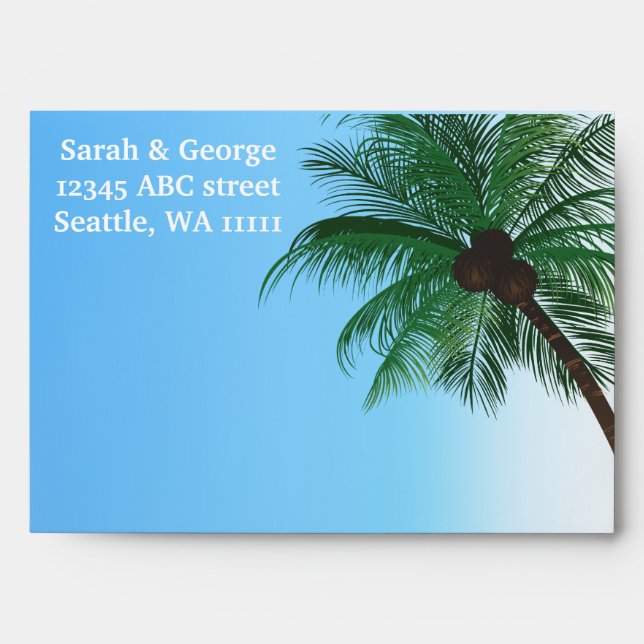 palm trees 5x7 envelopes (Front)