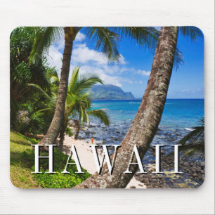 Palm Trees Along Hideaways Beach Mouse Mat
