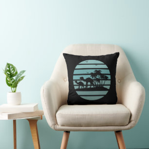 palm trees and camels  cushion
