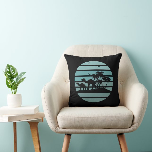 palm trees and camels  cushion (Chair)