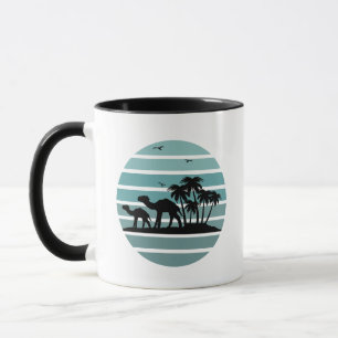 palm trees and camels  mug