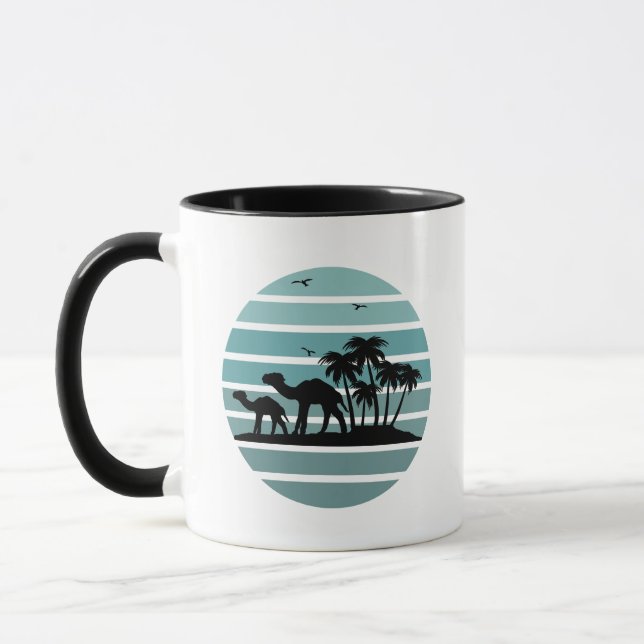 palm trees and camels  mug (Left)