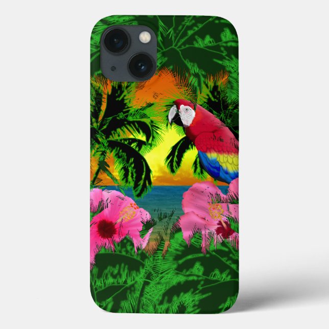Palm Trees And Island Sunsets Case-Mate iPhone Case (Back)