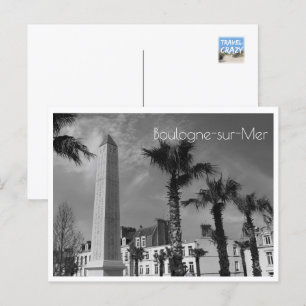 Palm Trees and Obelisk, Boulogne-sur-Mer, France Postcard