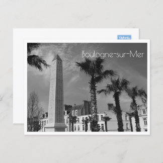 Palm Trees and Obelisk, Boulogne-sur-Mer, France Postcard