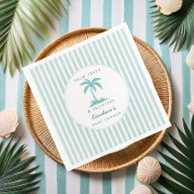 Palm Trees and Pacifiers Blue Coastal Baby Shower 