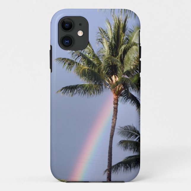 Palm Trees and Rainbow Case-Mate iPhone Case (Back)