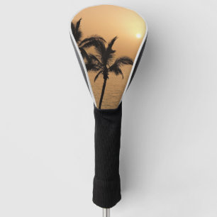 Palm Trees and Romantic Sunset Golf Head Cover