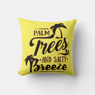 PALM TREES AND SALTY BREEZE - BEACH LOVER CUSHION