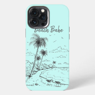 Palm Trees and Sandpiper Beach Life iPhone 13 Pro Max Case