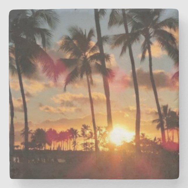 Palm trees and Sunset coaster (Front)