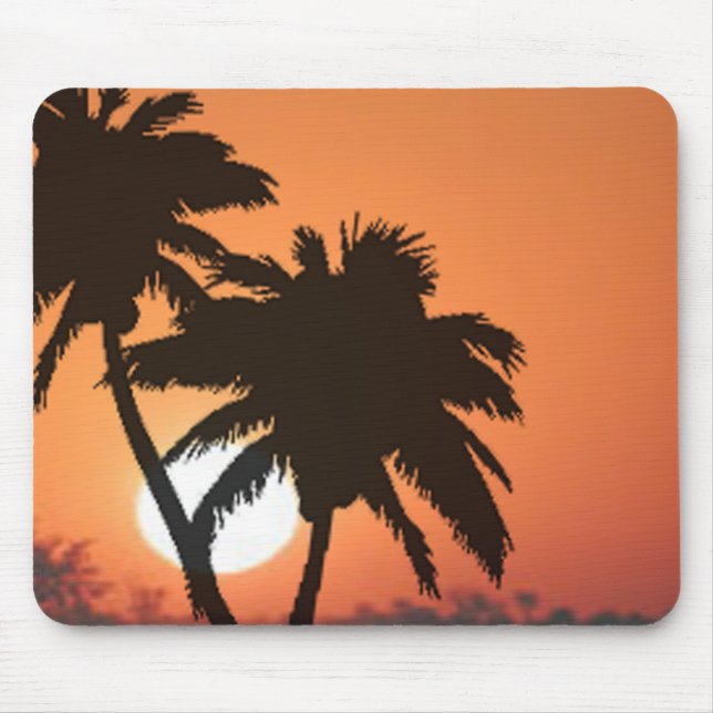 Palm Trees and Sunset Mouse Mat (Front)