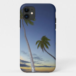 Palm trees and sunset, Plantation Island Resort iPhone 11 Case