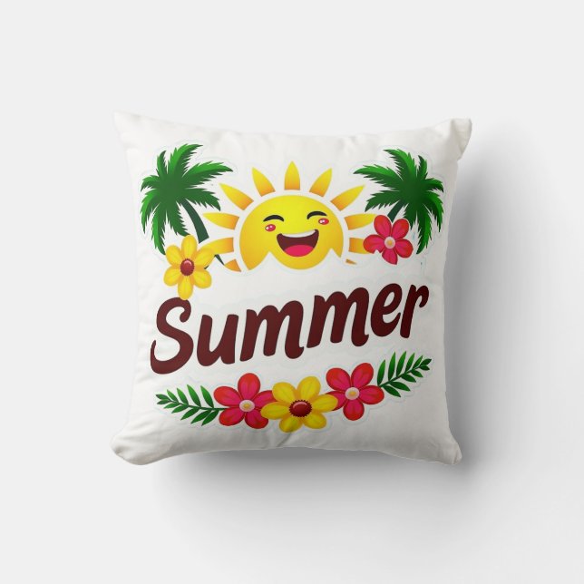 Palm Trees and Sunshine Cushion (Front)