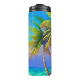 Palm Trees as Night Falls Tropical  Thermal Tumbler