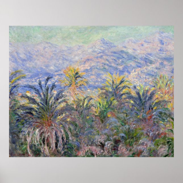 Palm Trees at Bordighera - Claude Monet Poster (Front)