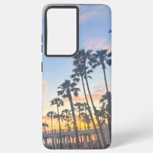 Palm Trees at Oceanside California Pier Samsung Galaxy Case