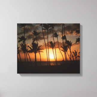 Palm Trees at Sunset Canvas Print