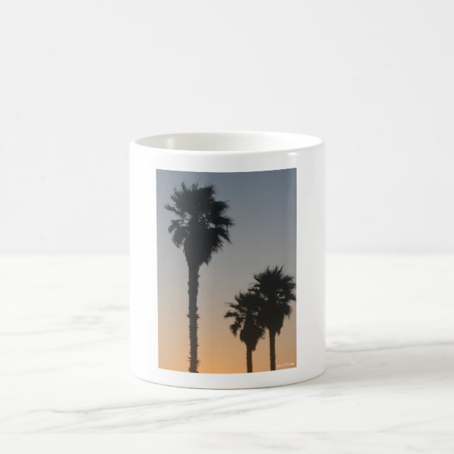 Palm Trees At Sunset Coffee Mug (Center)