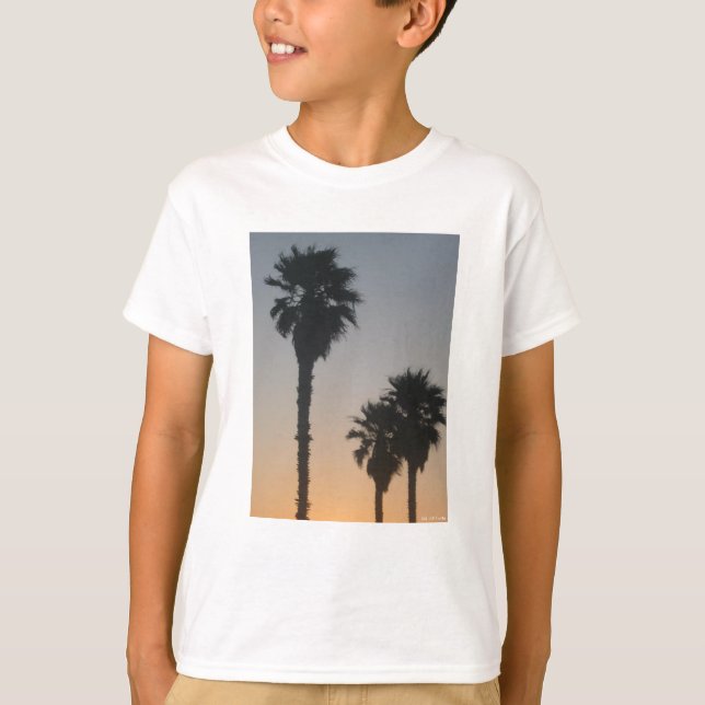 Palm Trees At Sunset T-Shirt (Front)