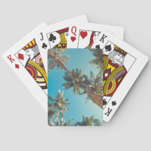 Palm Trees at Tropical Beach Vintage Playing Cards