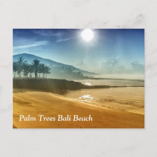Palm Trees Bali Beach Postcard