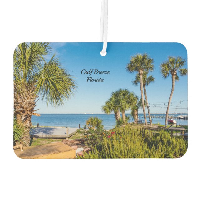 Palm Trees Bayside Morning Air Freshener (Back)