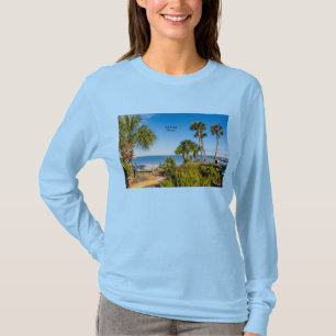 Palm Trees Bayside Morning Long Sleeve Tshirt