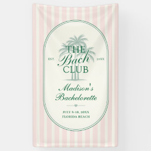 Palm Trees Beach Bach Club Bachelorette Weekend Banner