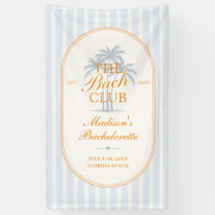 Palm Trees Beach Bach Club Bachelorette Weekend Banner