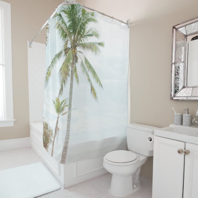 Palm Trees Beach Dream #2 #tropical Shower Curtain (In Situ)