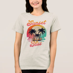 Palm Trees Beach Graphic Tri-Blend Shirt