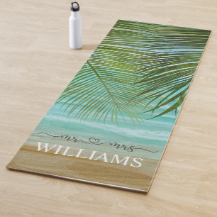 Palm Trees Beach Personalised Yoga Mat