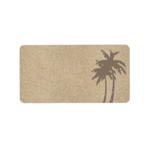 Palm Trees & Beach Sand Address Label