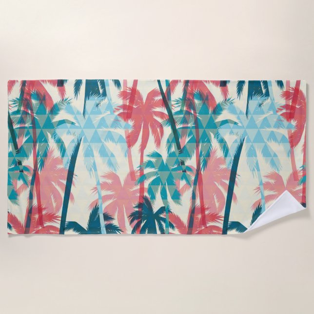 Palm Trees Beach Towel (Front)